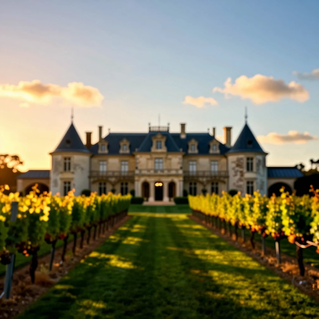 Kendall-Jackson Wine Estate and Gardens at sunset in Sonoma County