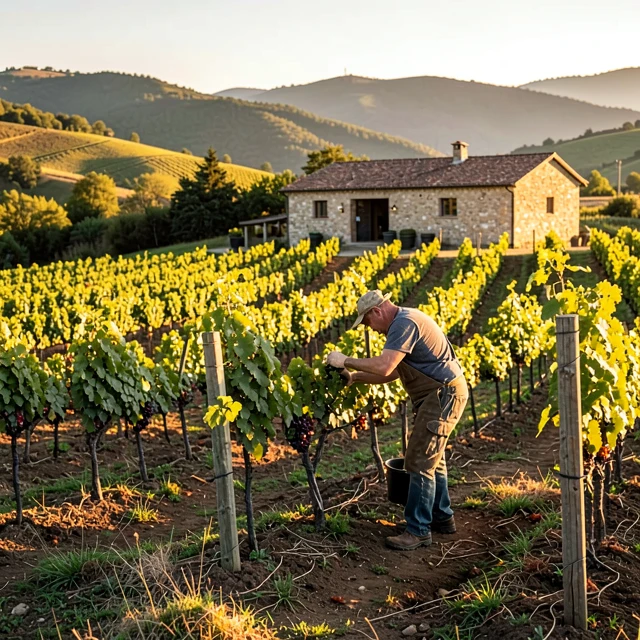 Small family vineyard showcasing the authentic roots of small wine producers