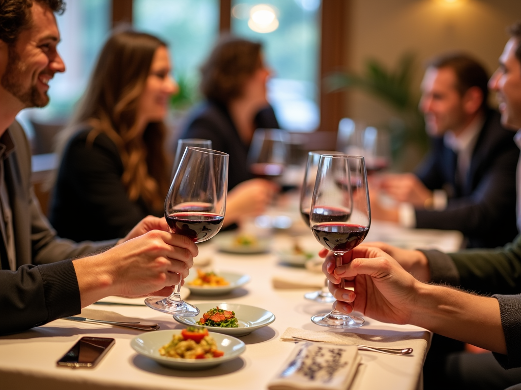 Guests at a Beringer wine tasting event.