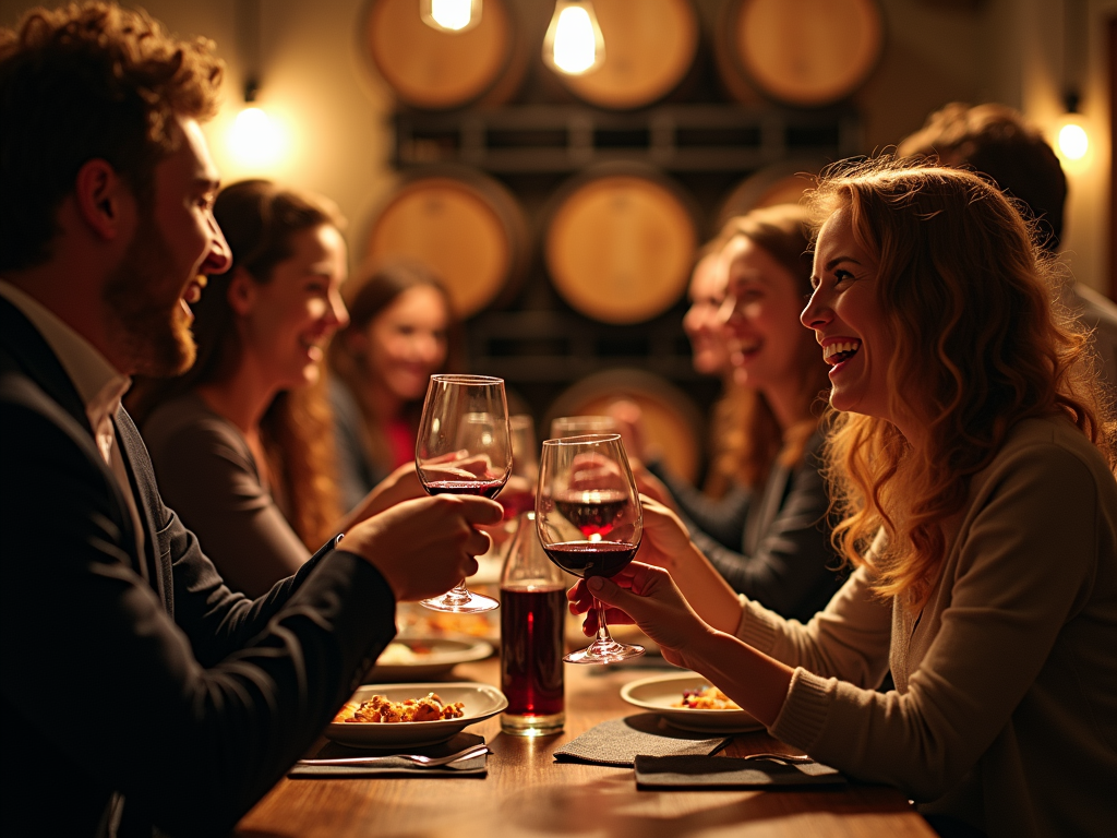 Wine tasting event with friends