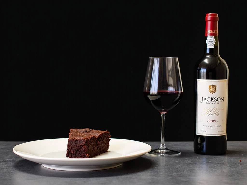 Chocolate cake with Jackson Family Wines Port