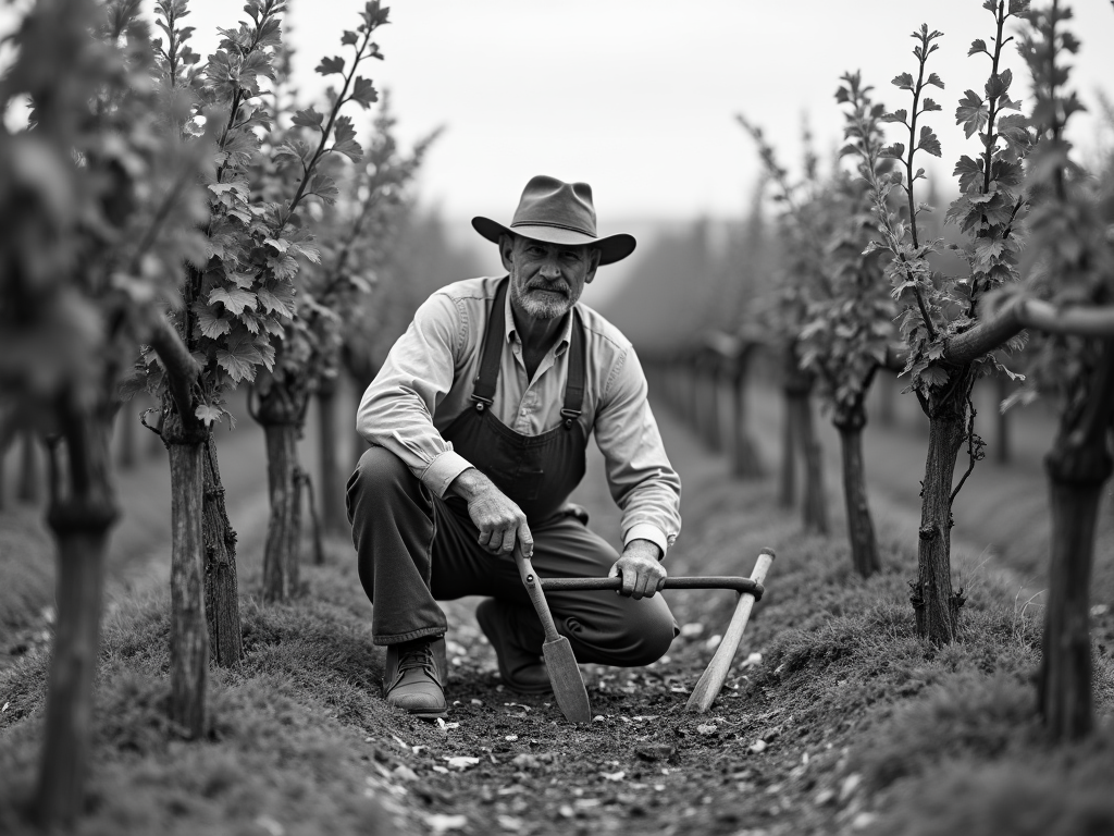 19th-century vineyard worker