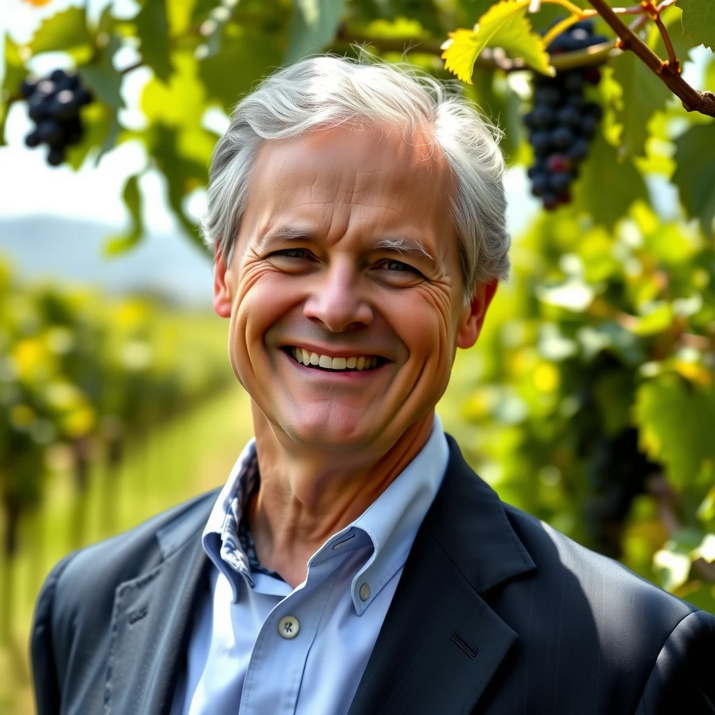 Portrait of Jess Jackson, founder of Jackson Family Wines
