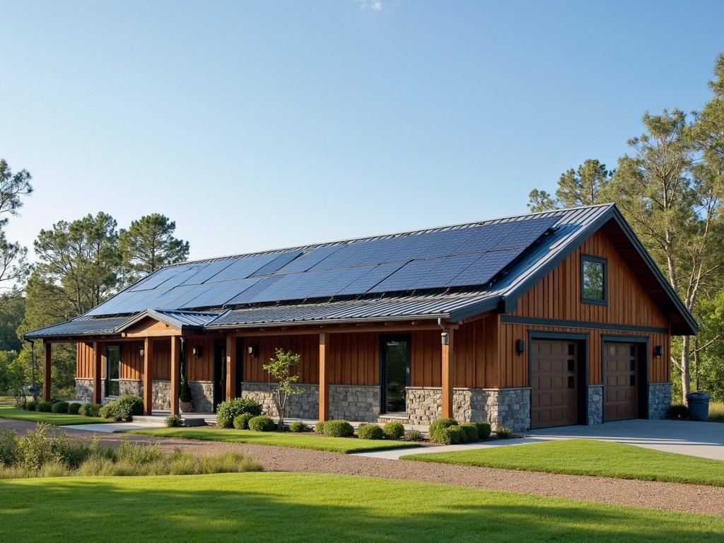 Winery with solar panels