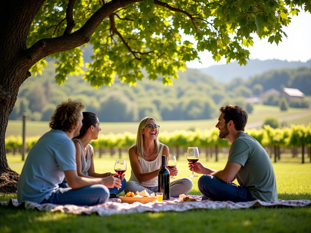 Picnic at Beringer vineyard