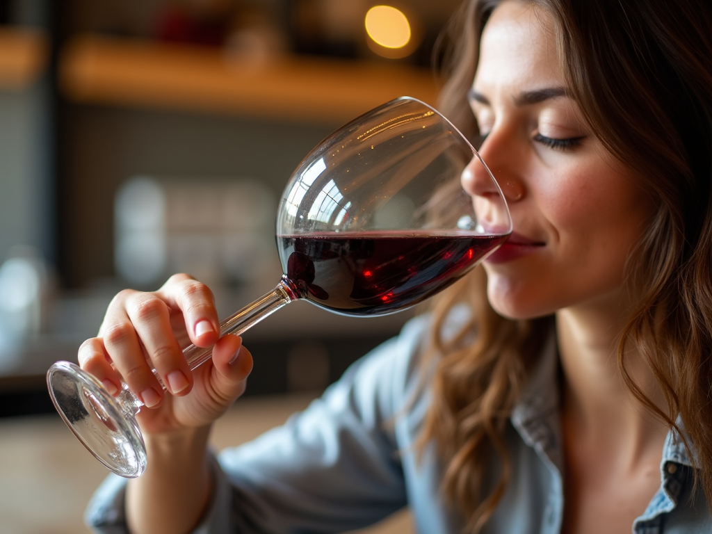 Person tasting wine