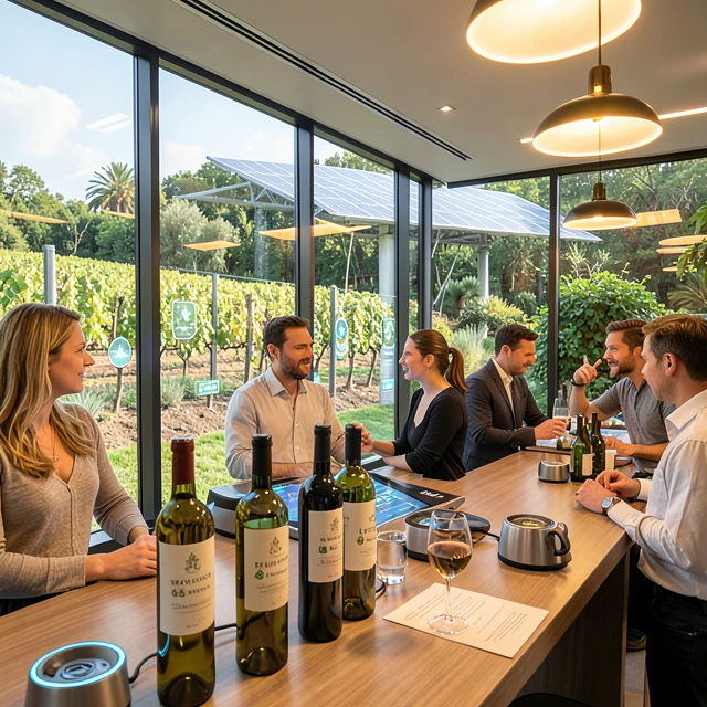 Future sustainable winery incorporating technology, carbon labeling, and innovative practices
