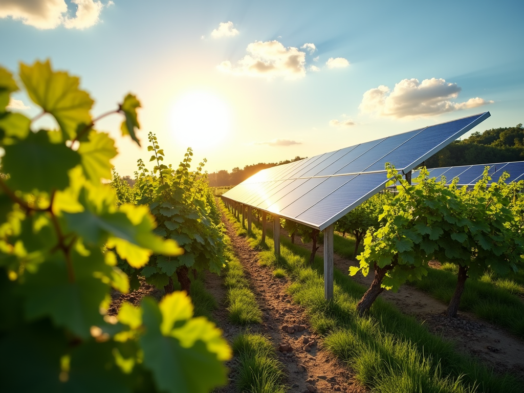 Solar-powered vineyard