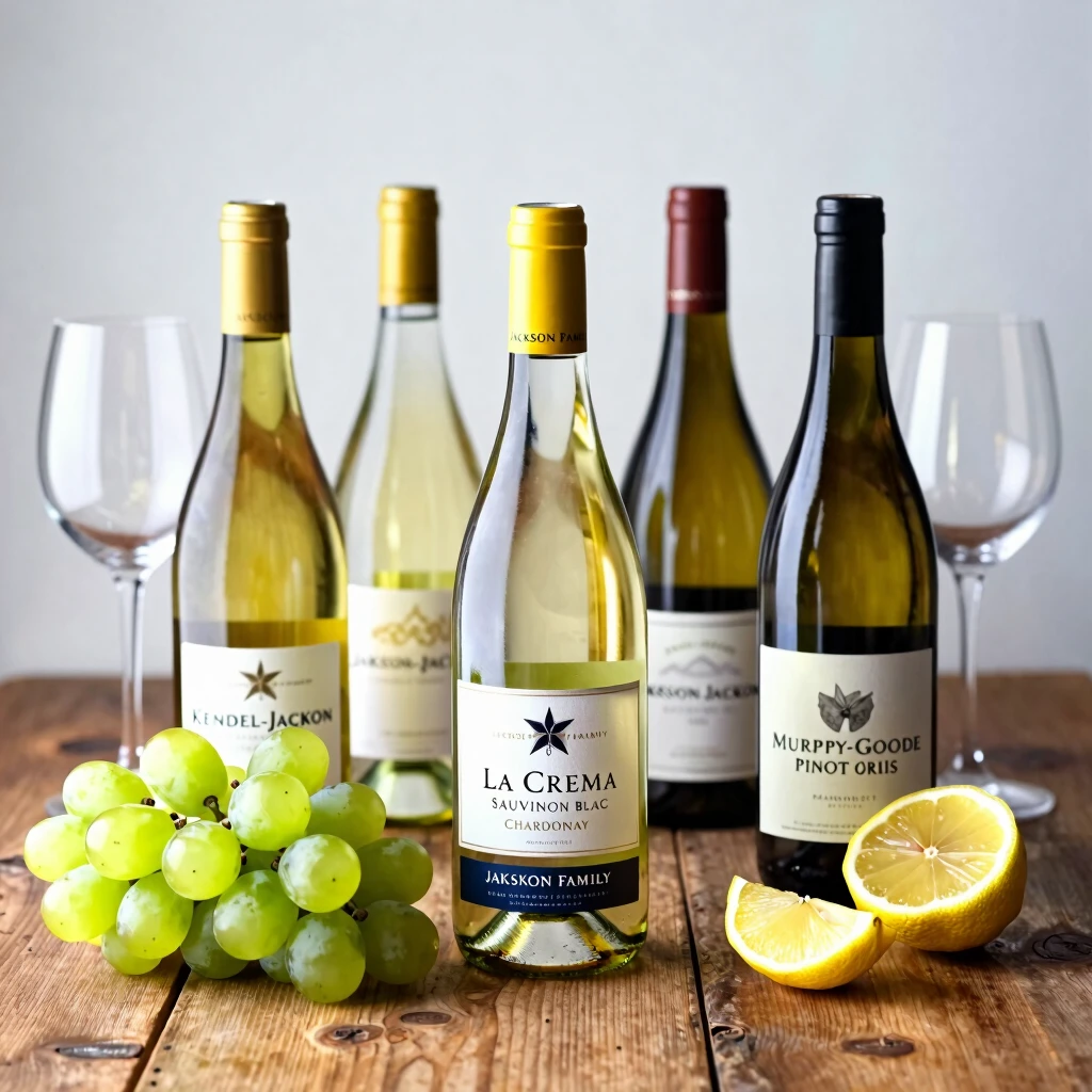 Bottles from the Jackson Family Wines white wine collection