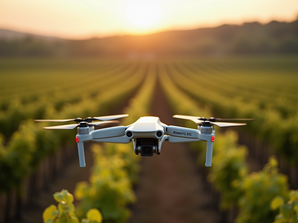 Drone monitoring vineyard health