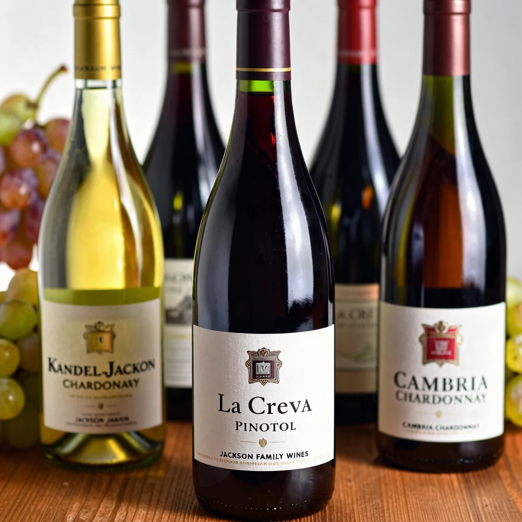 Selection of top wine bottles from Jackson Family Wines