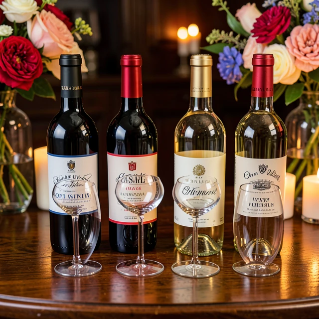Premium wine bottles arranged for a beginner tasting