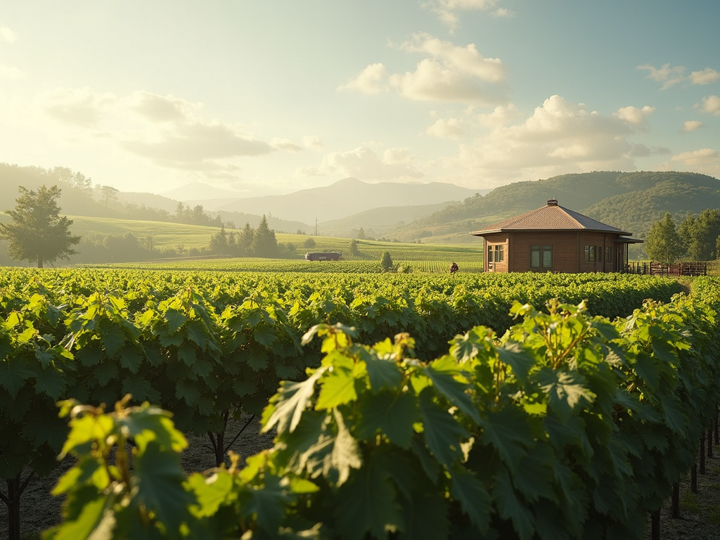 Futuristic vineyard concept