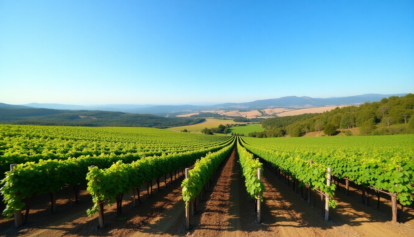Beringer Vineyards with lush grapevines under the sun