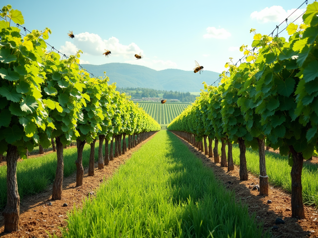 Cover crops in a sustainable vineyard