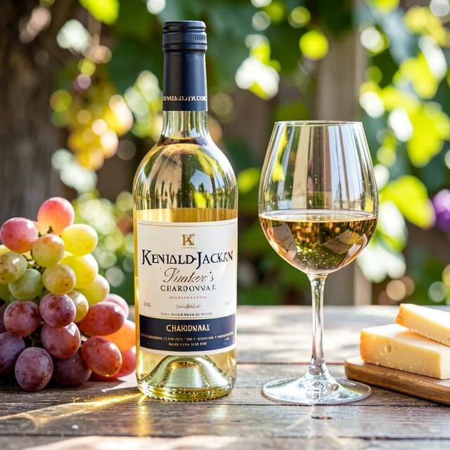 Kendall-Jackson Vintner's Reserve Chardonnay bottle and glass