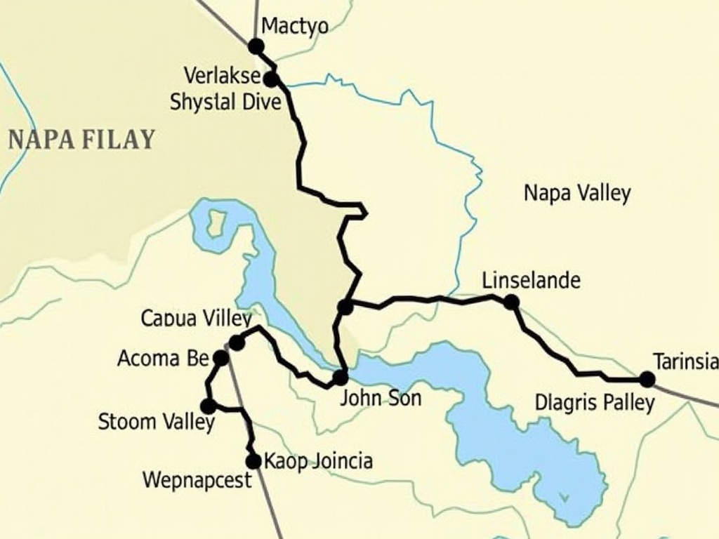 Map of Napa Valley wineries