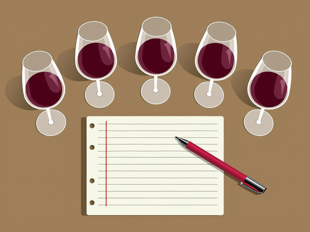 Wine tasting setup