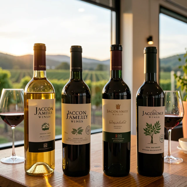 Jackson Family Wines bottles showcasing sustainable wine production