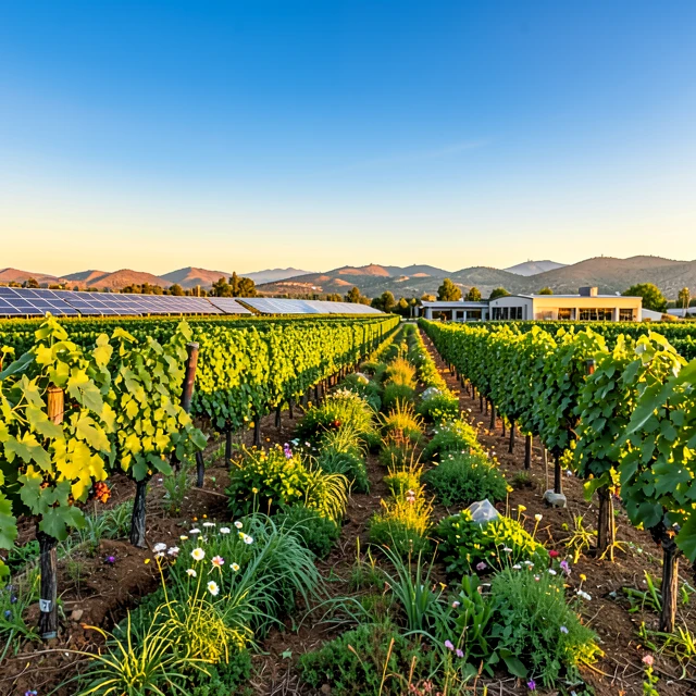 Jackson Family Wines sustainable vineyard featuring regenerative practices and solar energy