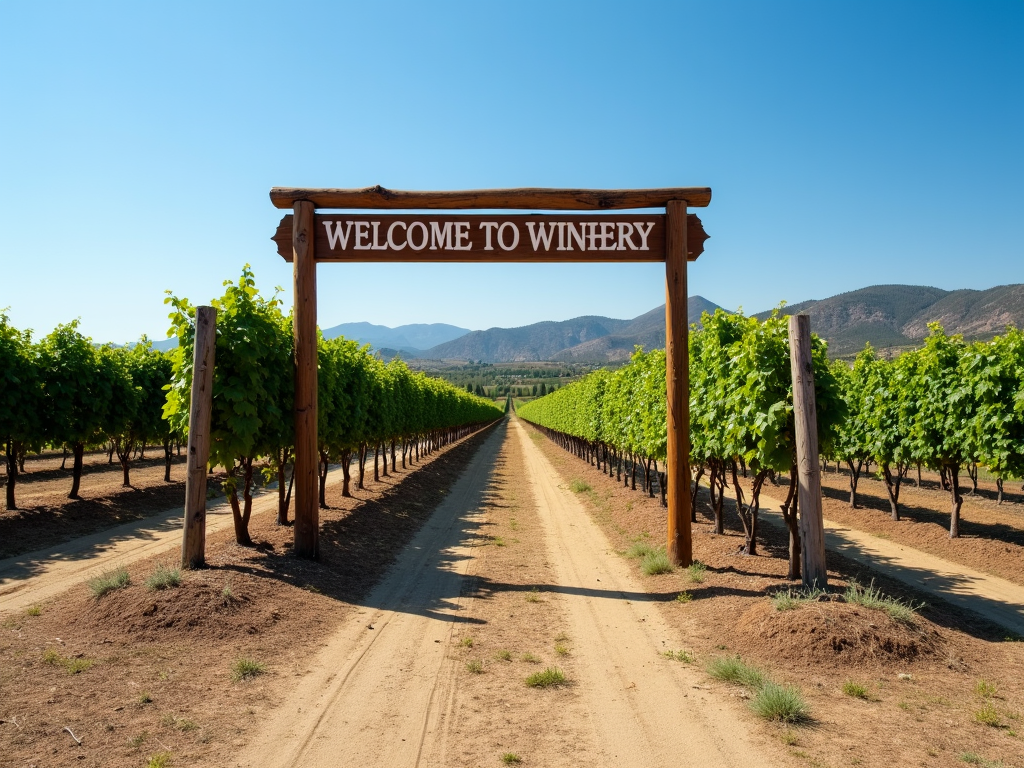 A scenic view of a family-owned vineyard in California, showcasing the beauty and tranquility of the wine country.