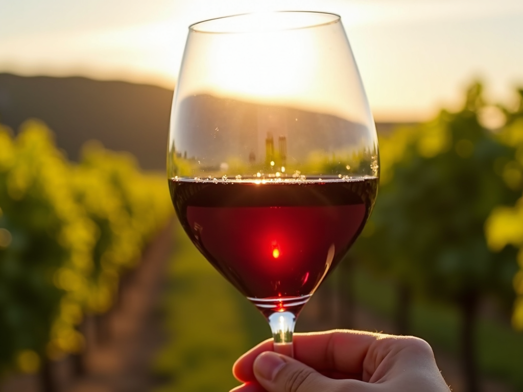 Examining wine color during tasting
