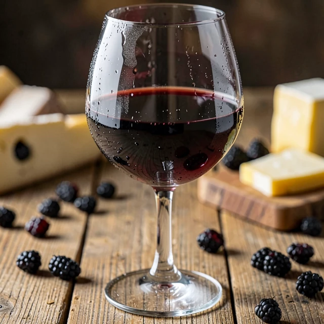 Close-up of Beringer Merlot ready for tasting