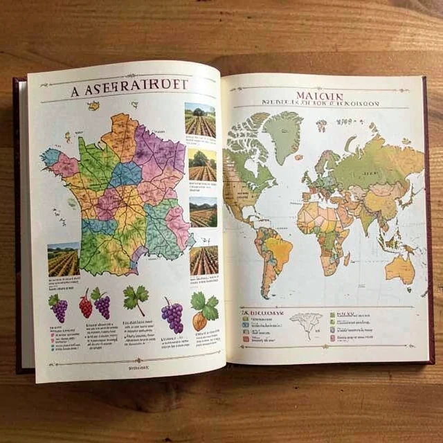Detailed wine region maps from a comprehensive wine guide