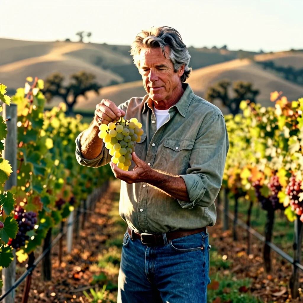Jess Jackson in a California vineyard, symbolizing the roots of Jackson Family Wines