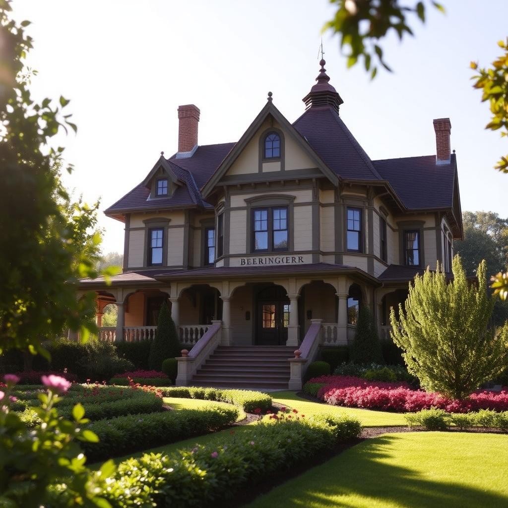 The historic Rhine House at Beringer Vineyards.