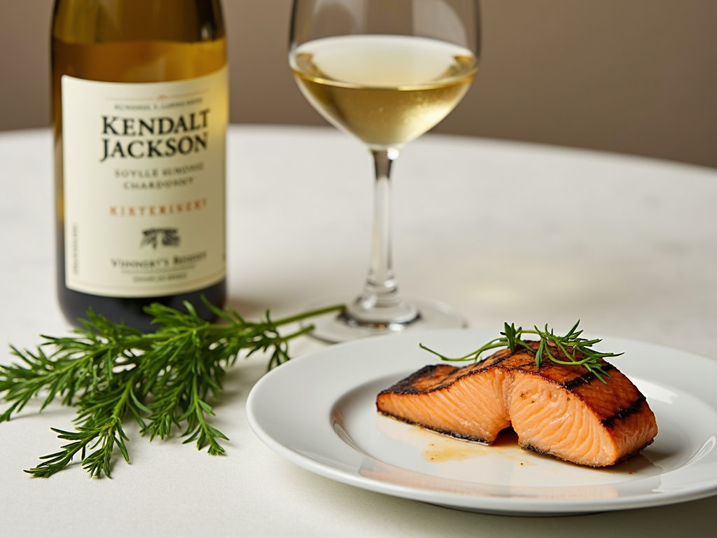 Kendall-Jackson Chardonnay paired with grilled salmon