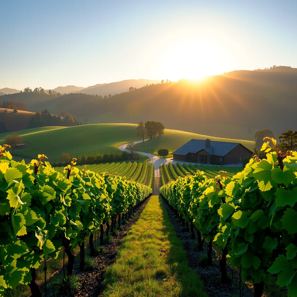Scenic vineyard landscape at Jackson Family Wines in Sonoma