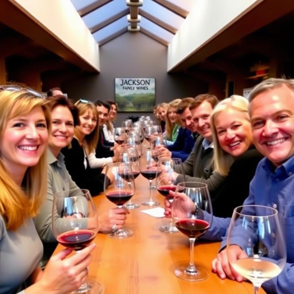 Wine tasting at Jackson Family Wines