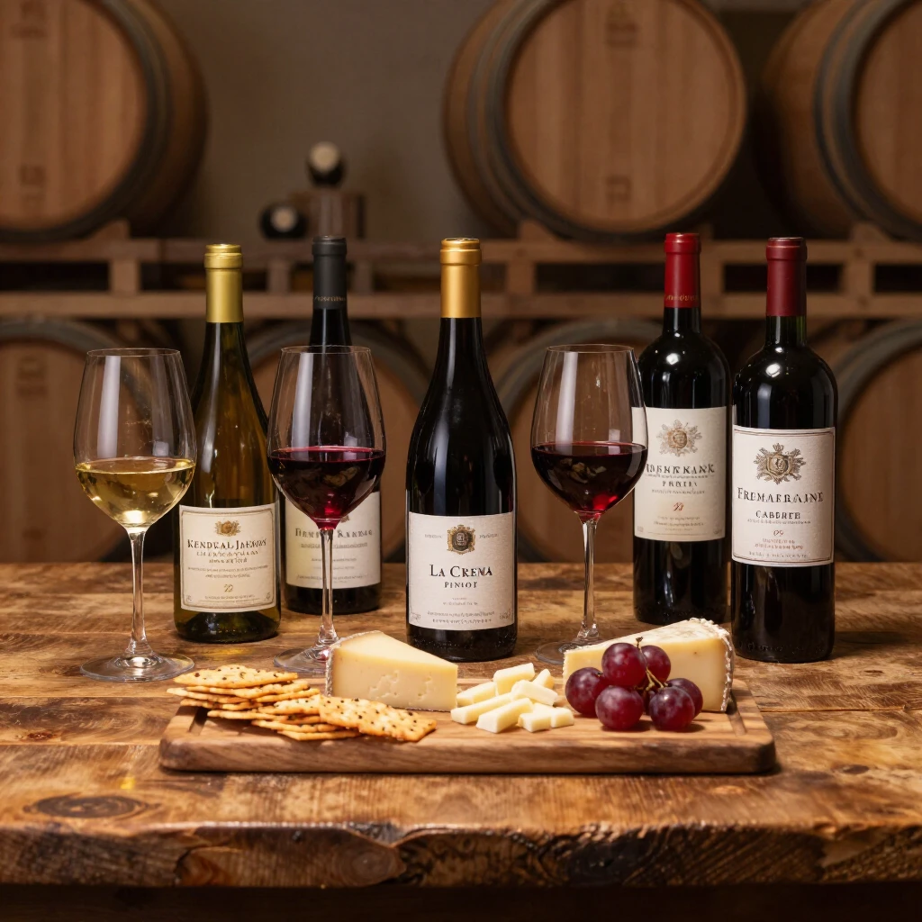 Wine tasting featuring selections from Jackson Family Wines