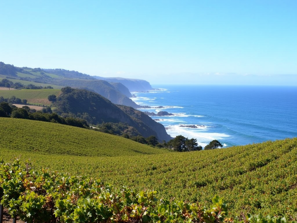 Sonoma Coast vineyards overlooking the Pacific Ocean
