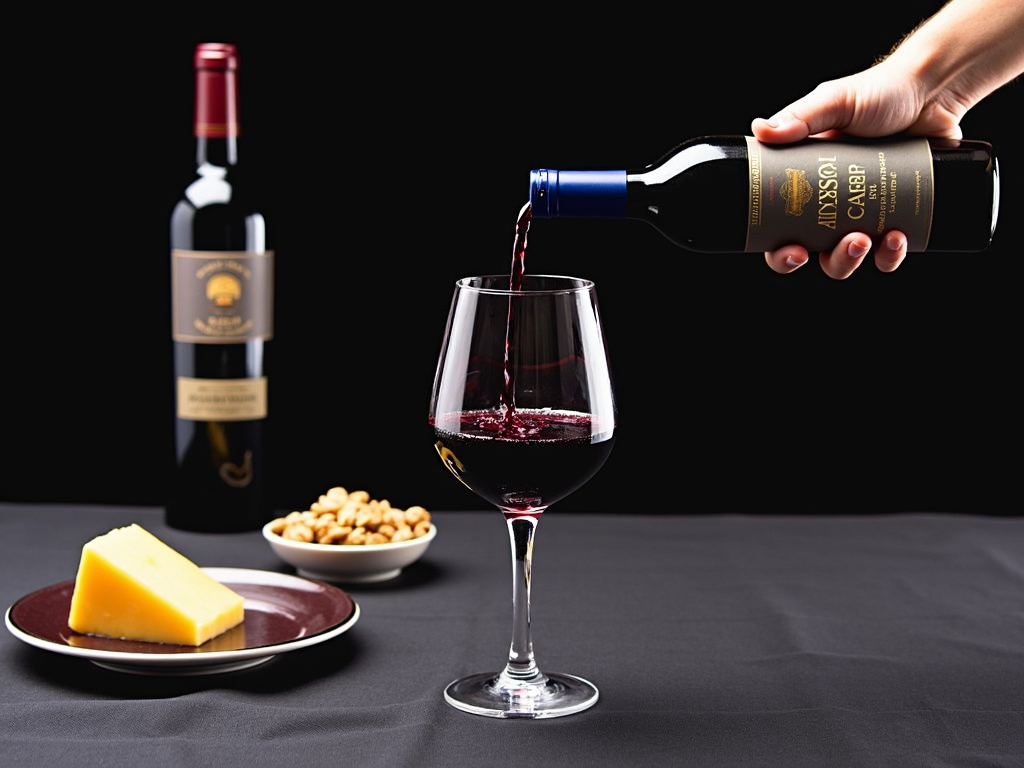 Pouring Jackson Family Wines Cabernet Sauvignon with cheddar