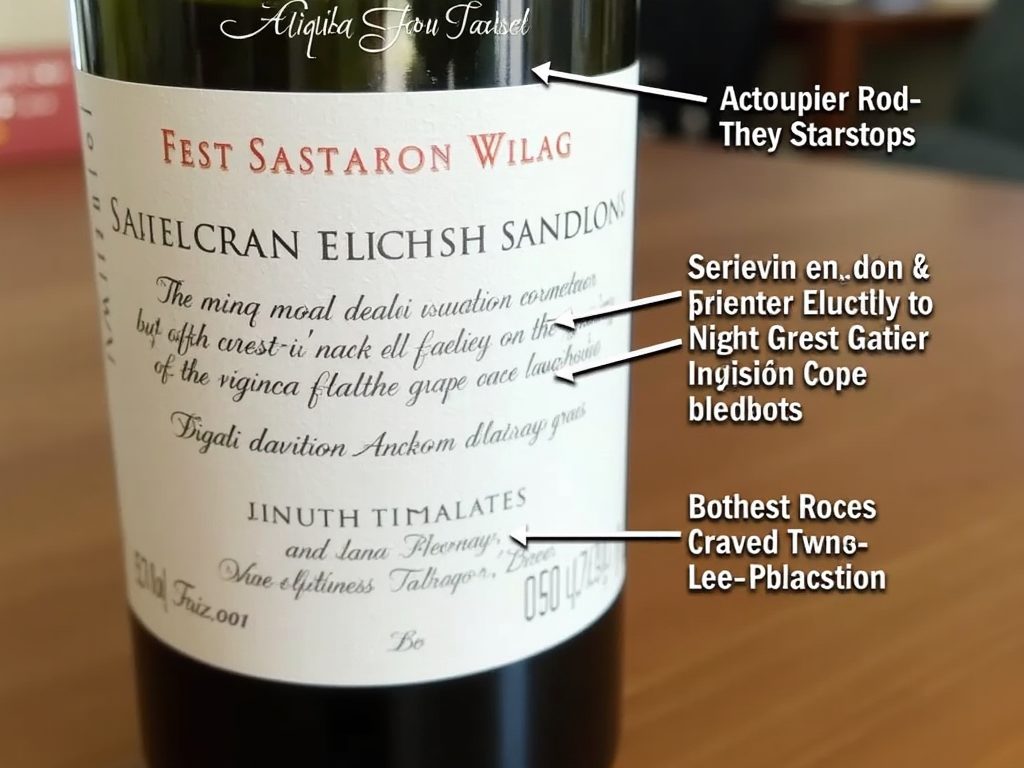 An annotated wine label explaining each component.