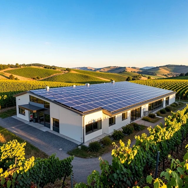 Jackson Family Wines estate featuring solar energy for sustainable operations