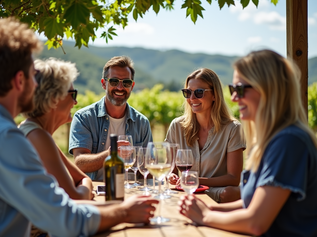 Wine tasting at a family-run vineyard