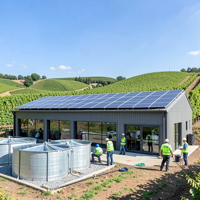 Solar-powered winery facility at Jackson Family Wines