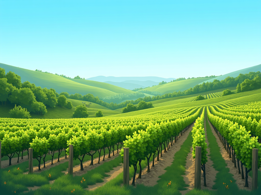 A beautiful organic vineyard in Sonoma County.
