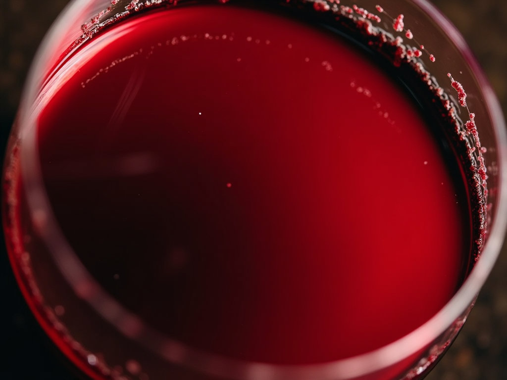 Glass of red wine
