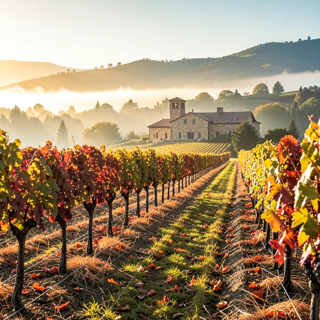 Napa Valley vineyard during harvest season