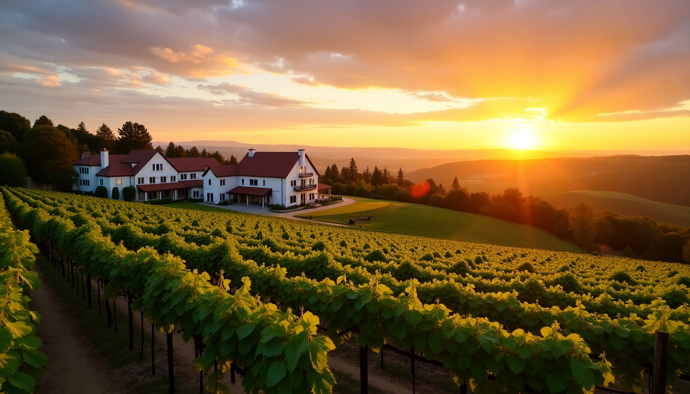Winery estate view.