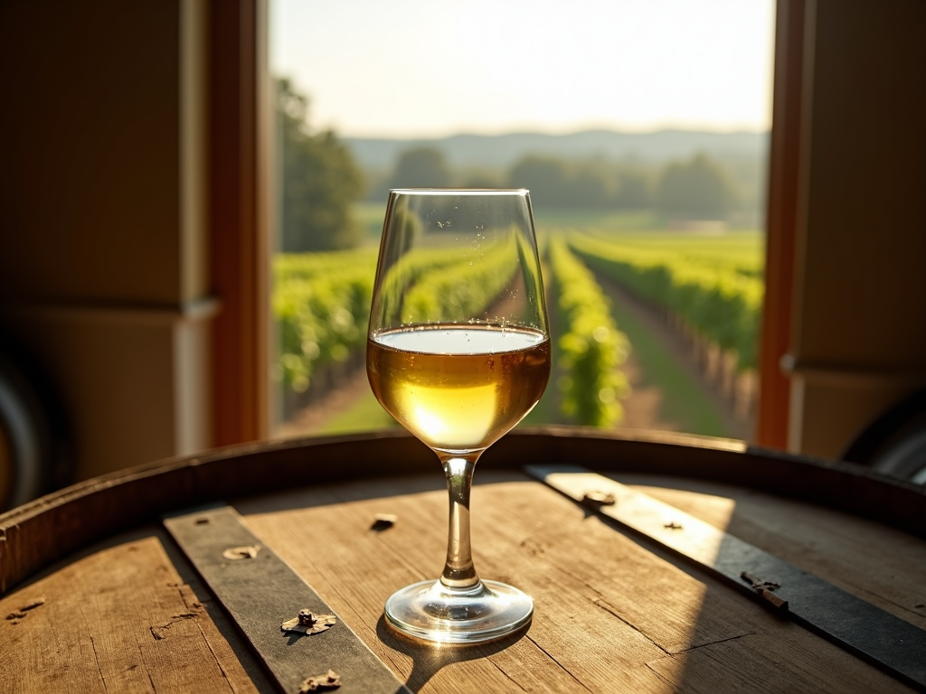 Organic Chardonnay in tasting room