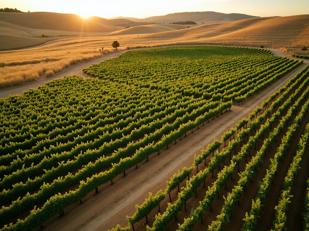 Aerial shot of Kendall-Jackson Vineyard in Sonoma