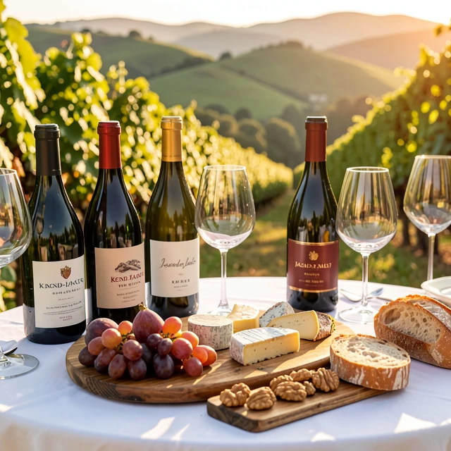 Elegant outdoor wine and cheese pairing with Jackson Family Wines in a Napa Valley vineyard