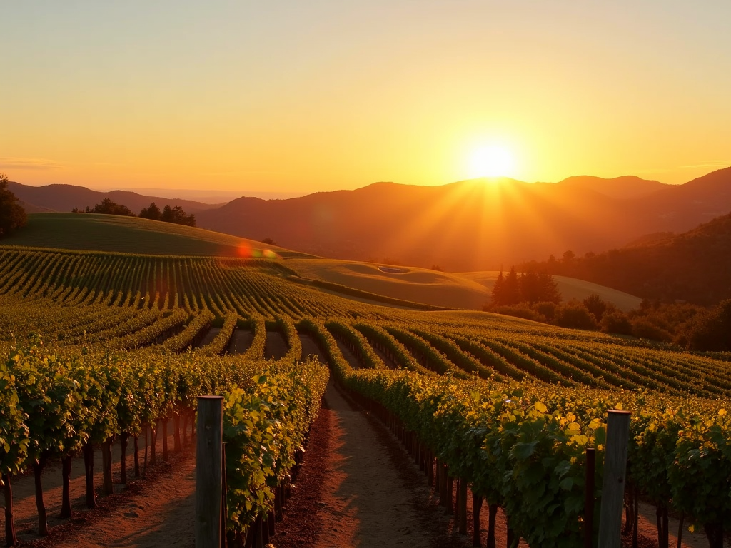 Jackson Family Wines vineyard at sunset