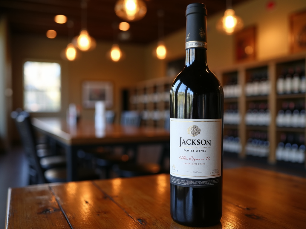 Elegant wine bottle with a beautifully designed label