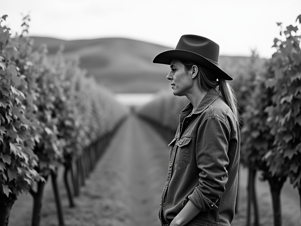 Jess Jackson, founder of Jackson Family Wines, in the vineyard.